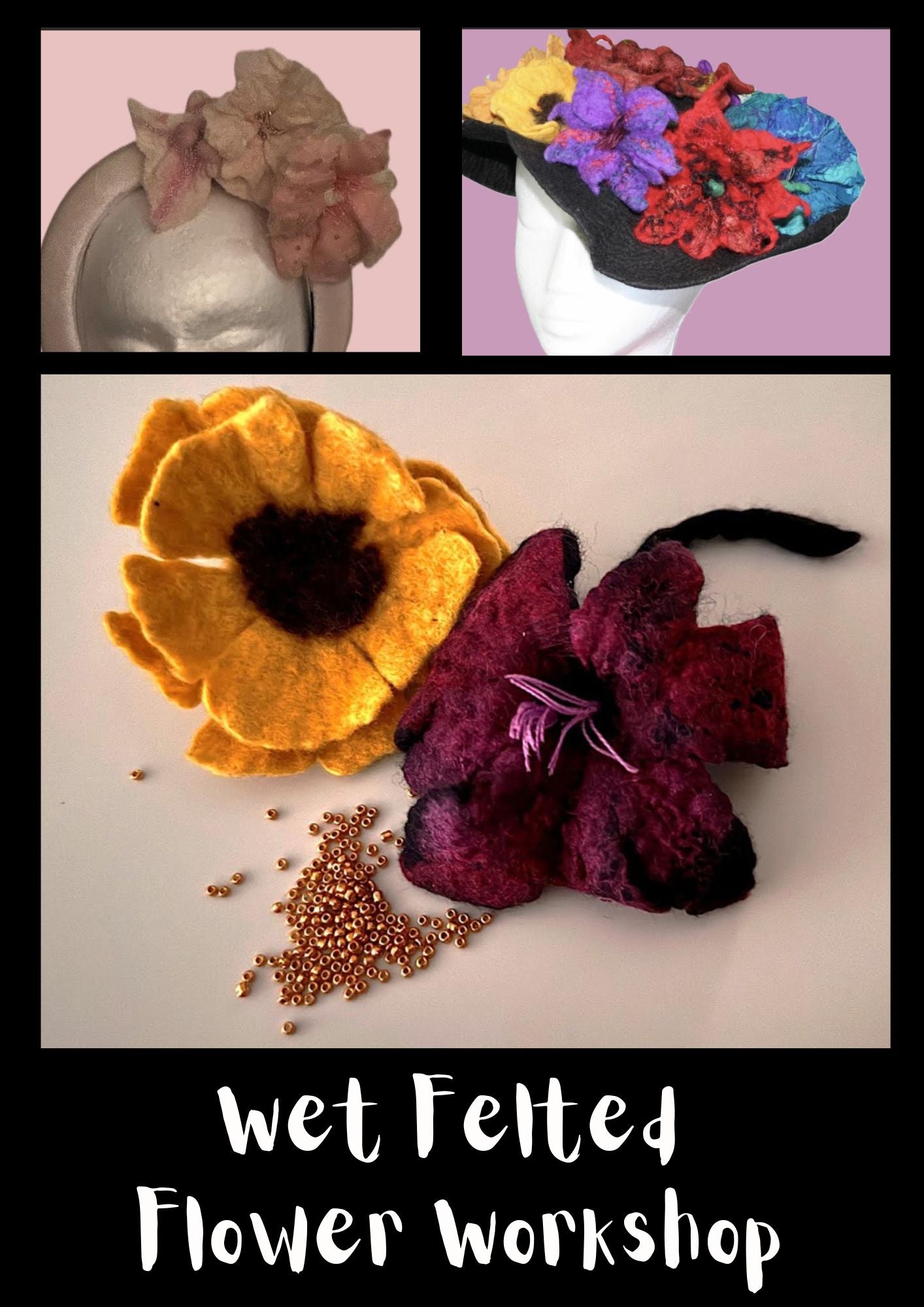 Sunday - 13 September - 10am - Wet Felted Flower Workshop